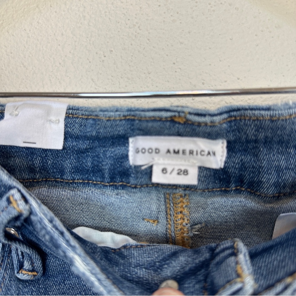 Good American Denim Skinny Sculpting Good Legs Crop Jeans Indigo Womens Sz 6 NEW - Picture 5 of 7